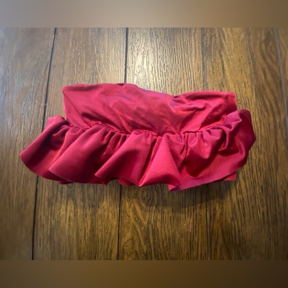 Azulu Red Tie Around Crop Top Size Small B19 - Picture 1 of 4